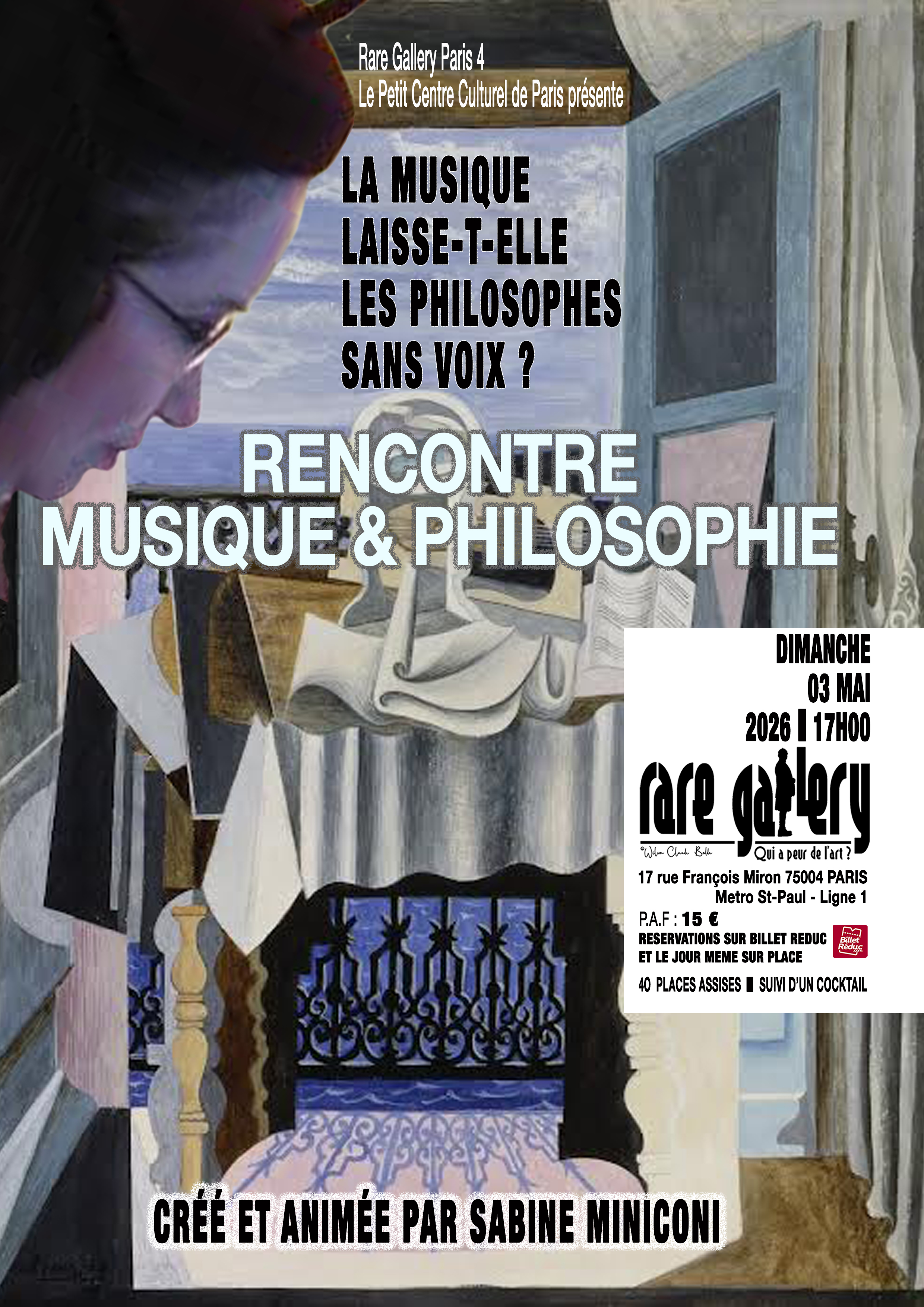 Affiche du prochain Philosoph'art de Sabine Miniconi