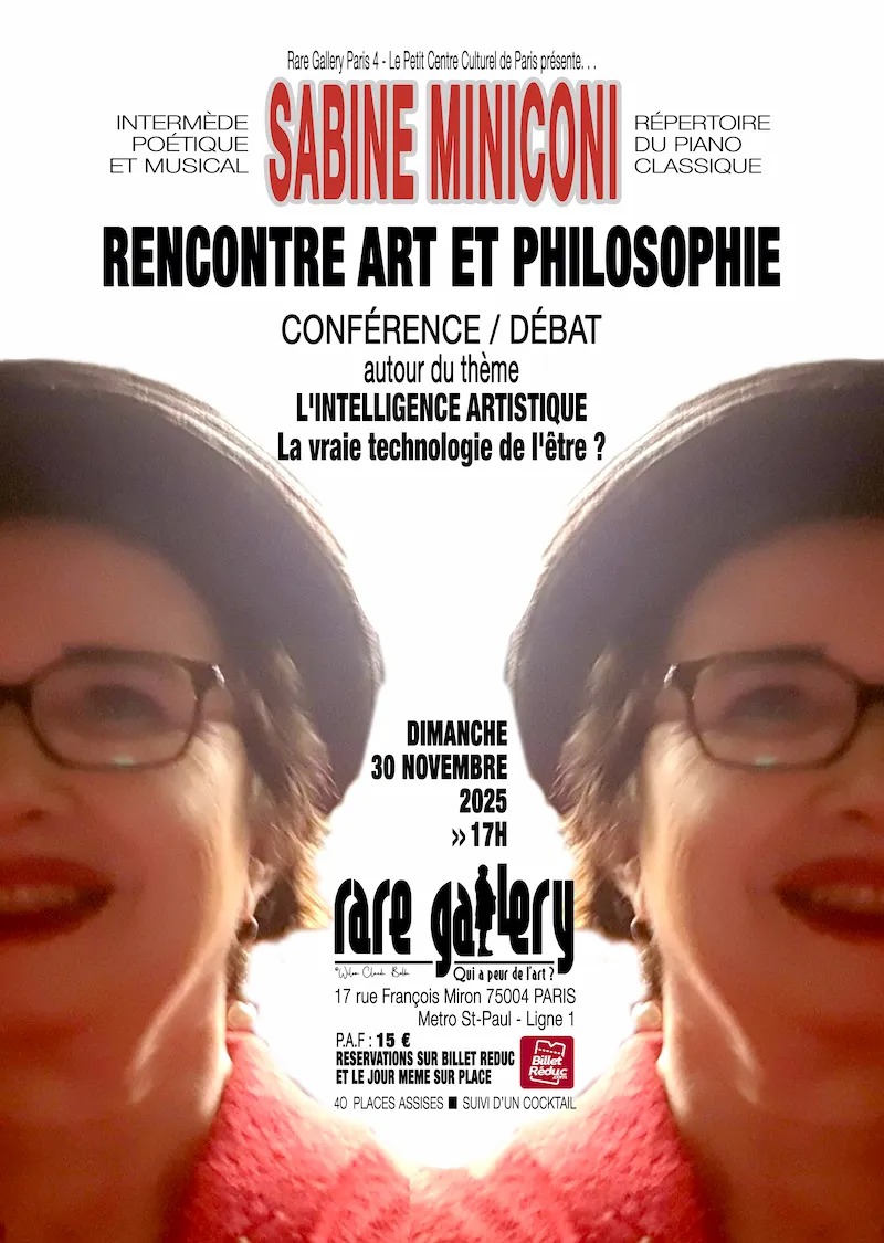 Affiche du spectacle de Sabine Miniconi, le 30 Novembre 2025 à la Rare-Gallery