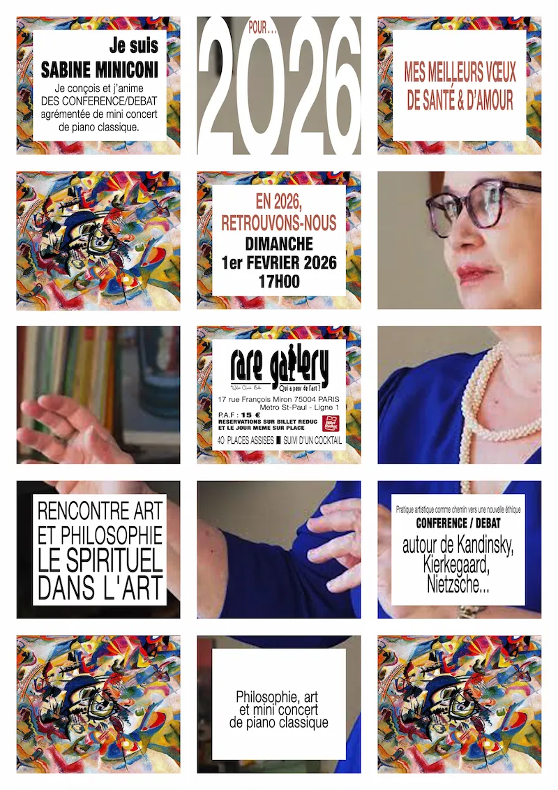 Affiche du spectacle de Sabine Miniconi, le 1er Février 2026 à la Rare-Gallery